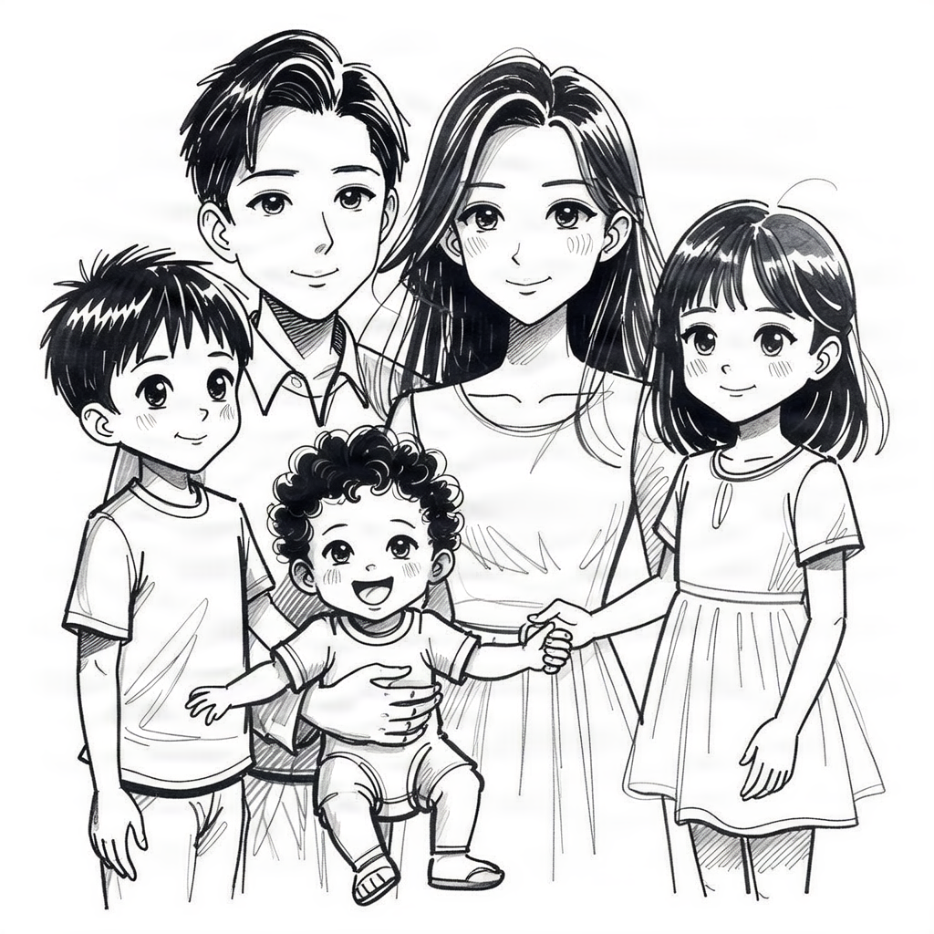 Manga Family Sketch